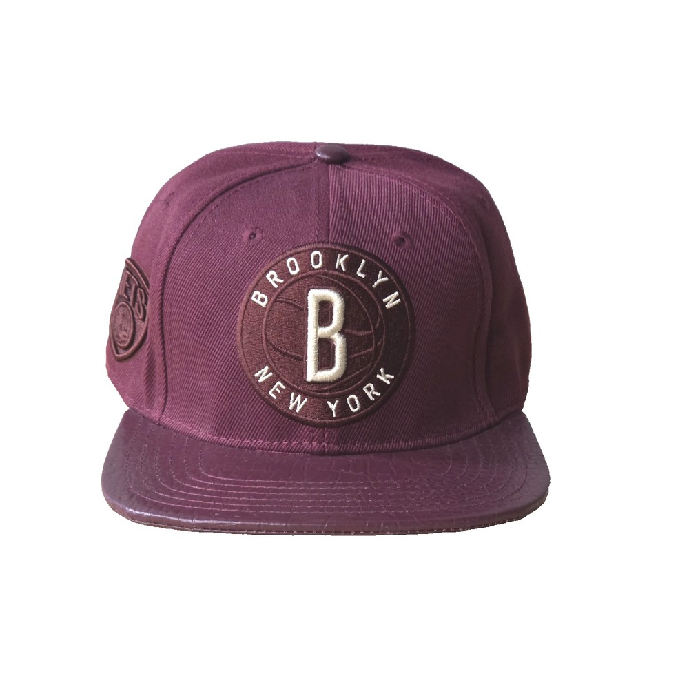 Brooklyn‎ Nets Pro Standard Brown Leather Brim Strapback HAT